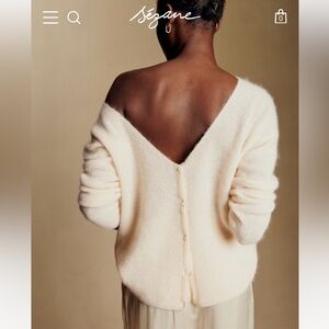 🥥🐇Sezane BARRY CARDIGAN in Ecru/Cream Women's Sweater